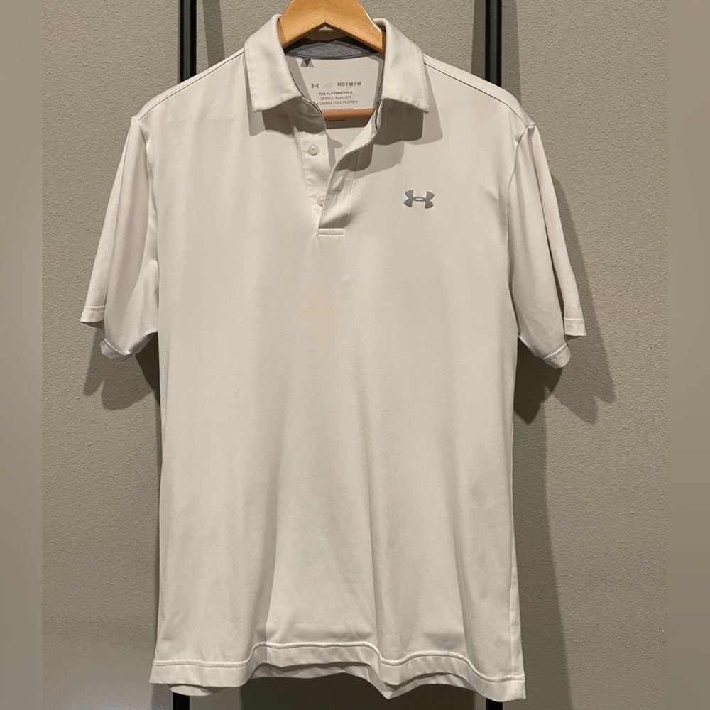 White Under Armour Playoff Polo 2.0 Size Medium